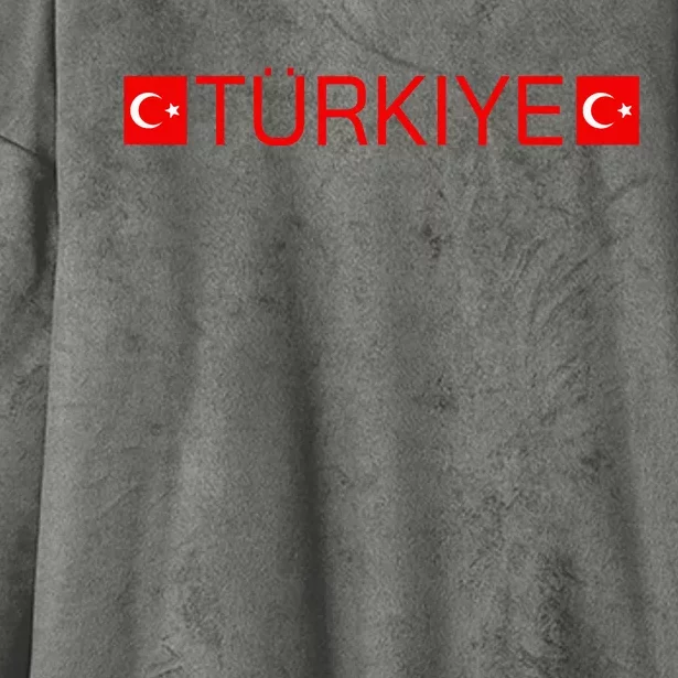 Turkiye Turkish Sports Jersey Style Turkey Flag Hooded Wearable Blanket