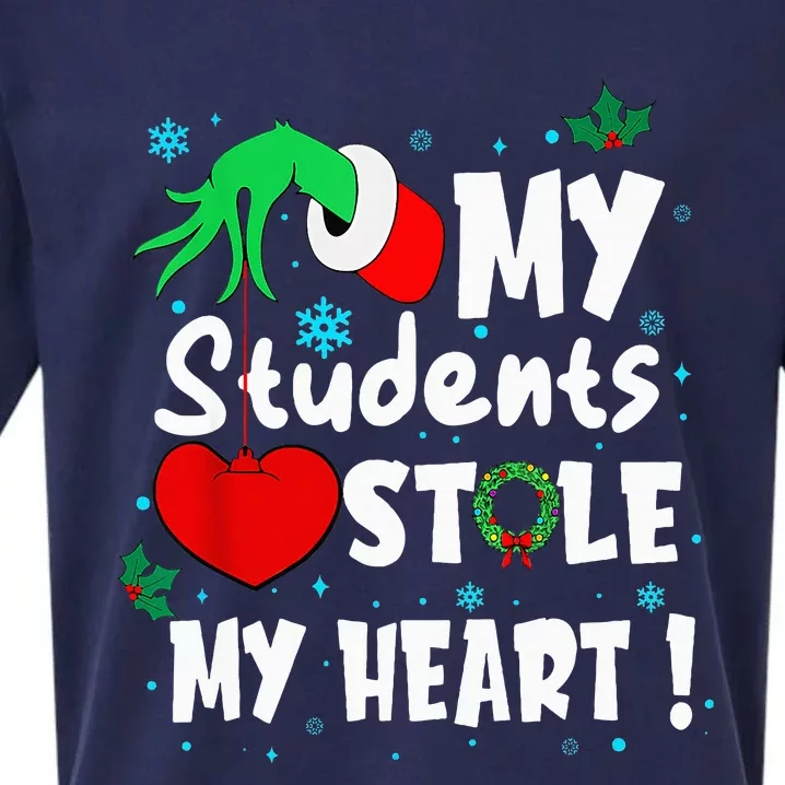 Tis The Season Christmas Funny My Students Stole My Heart Sueded Cloud Jersey T-Shirt