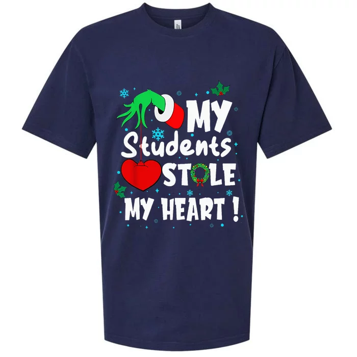 Tis The Season Christmas Funny My Students Stole My Heart Sueded Cloud Jersey T-Shirt