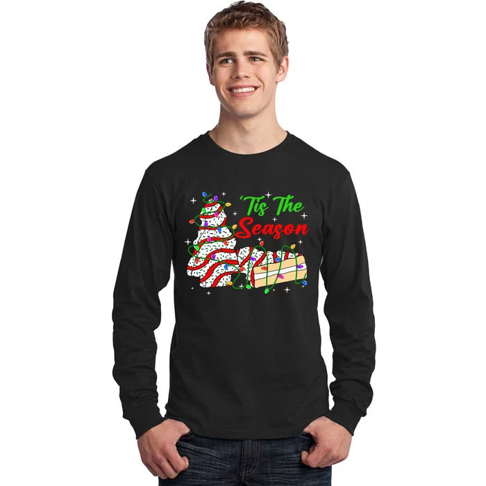 Tis' The Season Christmas Tree Cakes Debbie Xmas Tall Long Sleeve T-Shirt