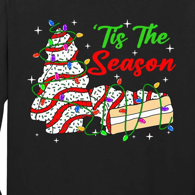 Tis' The Season Christmas Tree Cakes Debbie Xmas Tall Long Sleeve T-Shirt