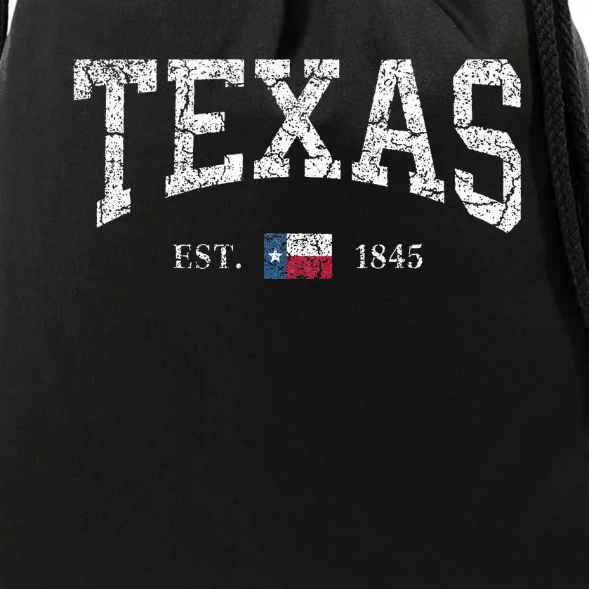 Texas  Texas State Flag Distressed Drawstring Bag