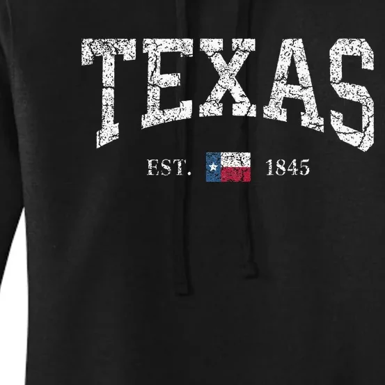 Texas  Texas State Flag Distressed Women's Pullover Hoodie