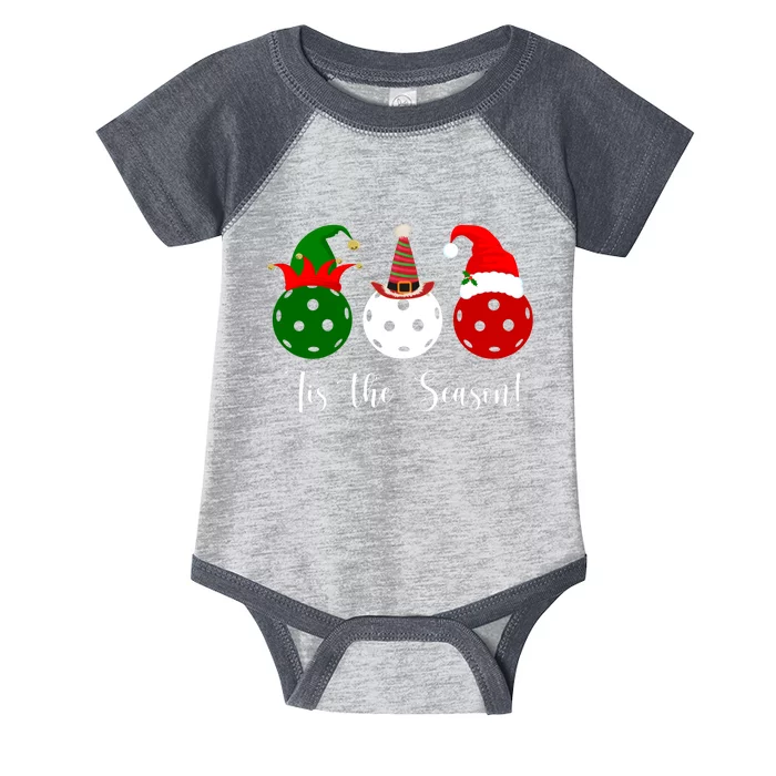 Tis The Season Pickleball Christmas Festive Infant Baby Jersey Bodysuit