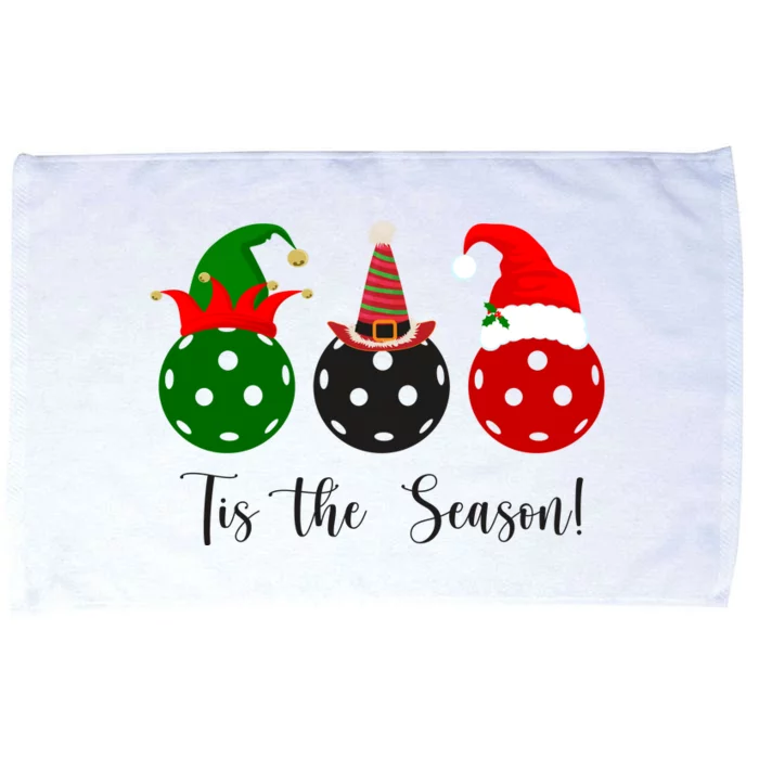 Tis The Season Pickleball Christmas Festive Microfiber Hand Towel