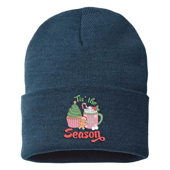 Tis The Season Cozy Christmas Holiday Sustainable Knit Beanie