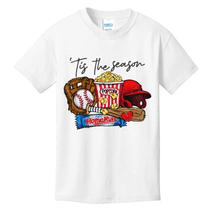 Tis The Season Baseball Team Lover Kids T-Shirt