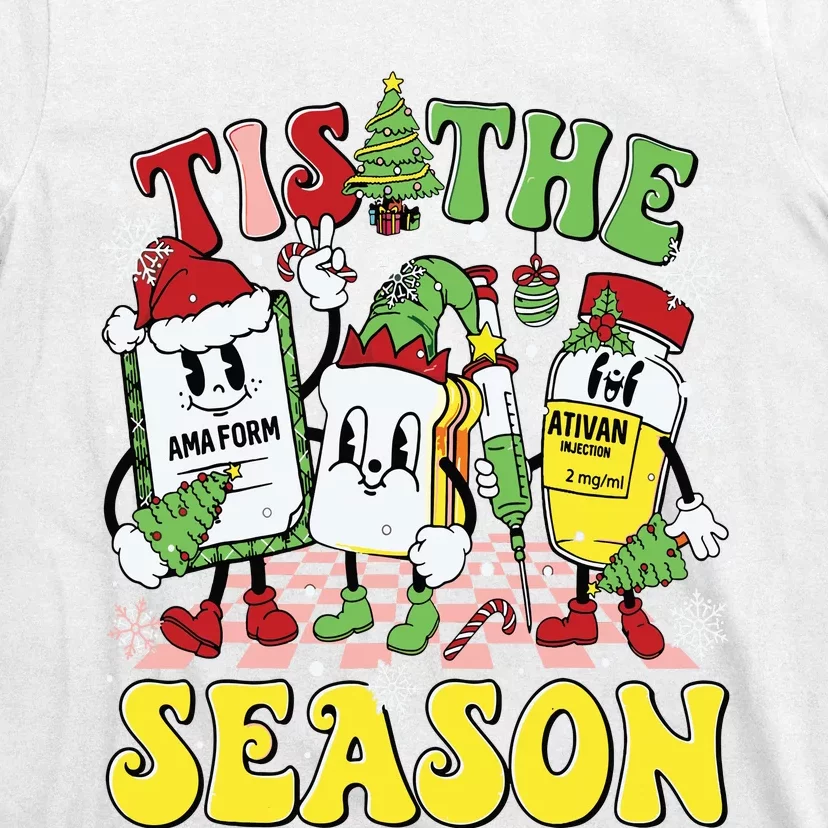 Tis The Season Christmas Pacu Er Icu Critical Care Nurse T-Shirt