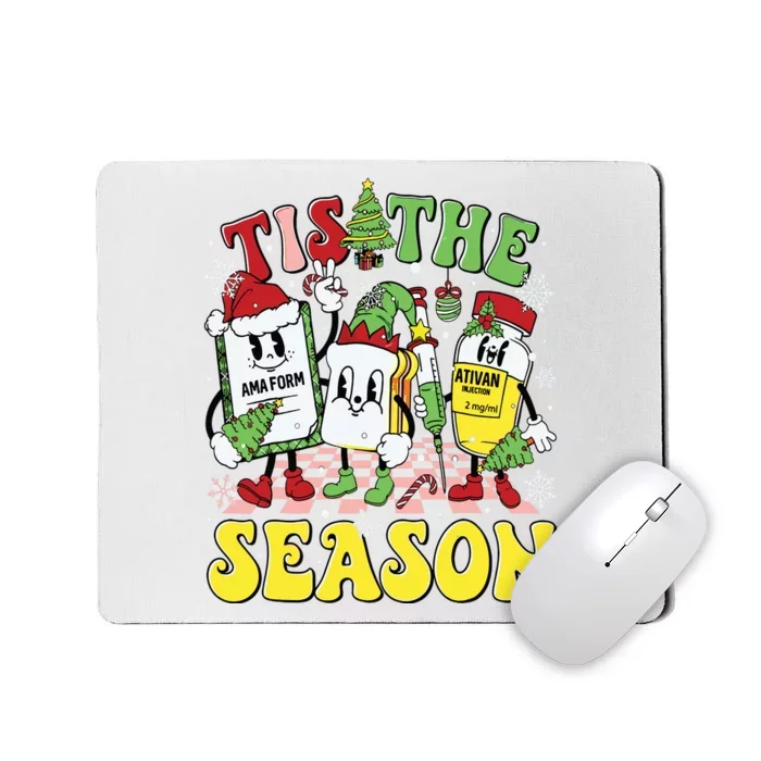 Tis The Season Christmas Pacu Er Icu Critical Care Nurse Mousepad