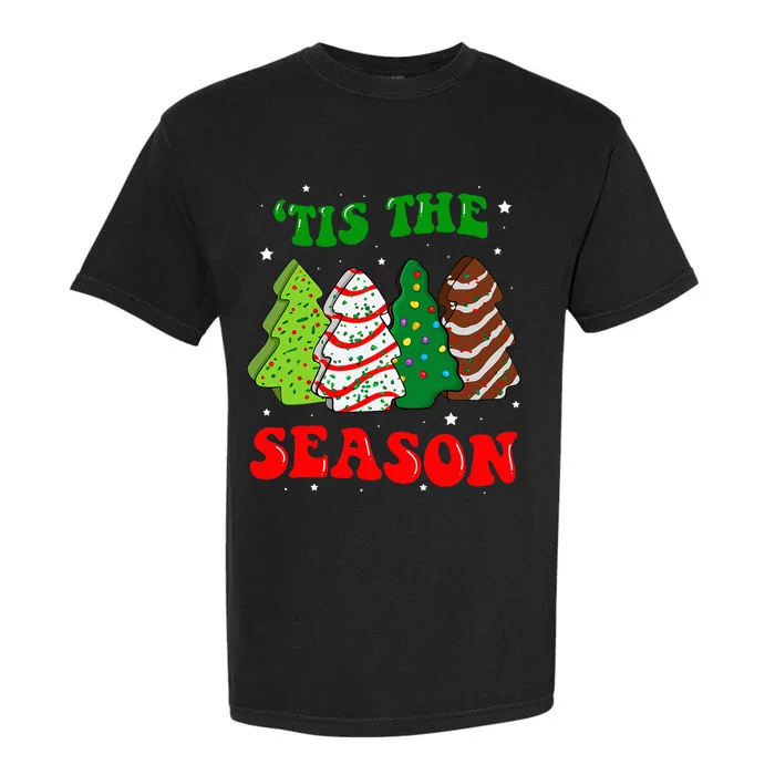 Tis' The Season Christmas Tree Cakes Debbie Groovy Garment-Dyed Heavyweight T-Shirt