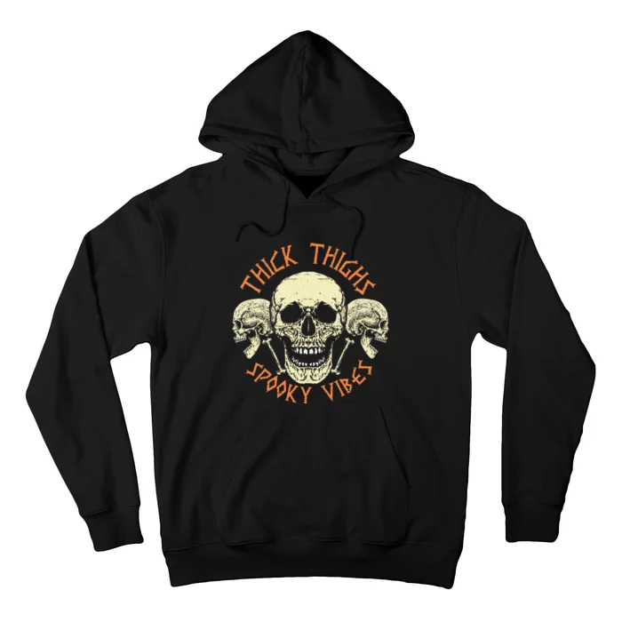 Thick Thighs & Spooky Vibes Halloween Costume Hoodie