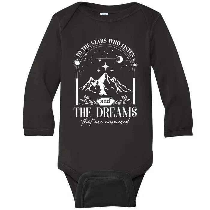 To The Stars Who Listen A Court Of Thorns And Roses Court Iprintasty Baby Long Sleeve Bodysuit