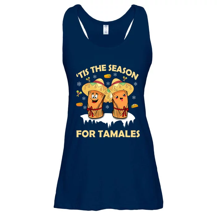 Tis The Season For Tamales Latina Christmas Mexican Funny Ladies Essential Flowy Tank