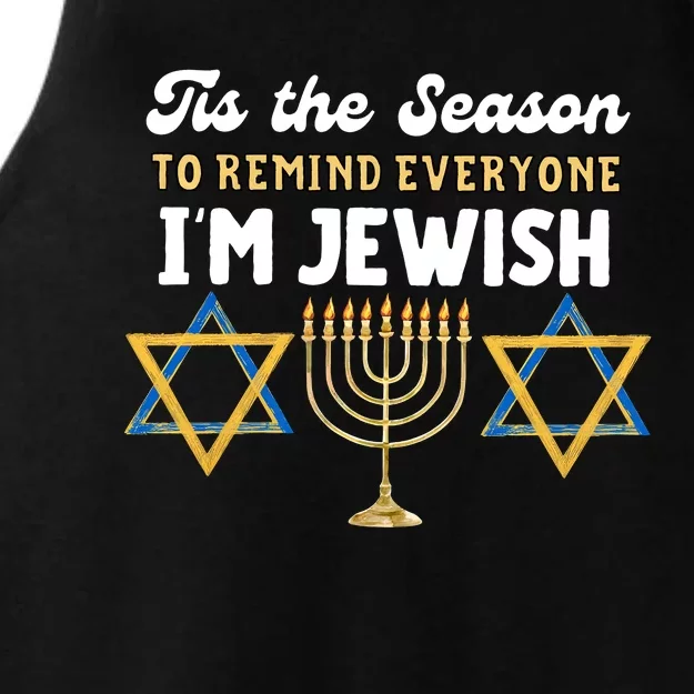 This The Season To Remind Everyone Im Jewish Hanukkah Jewish Ladies Tri-Blend Wicking Tank