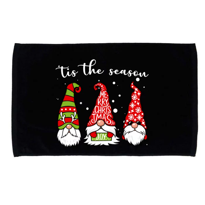 Tis The Season Gnome Christmas Holiday Microfiber Hand Towel