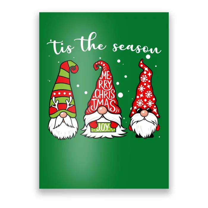 Tis The Season Gnome Christmas Holiday Poster