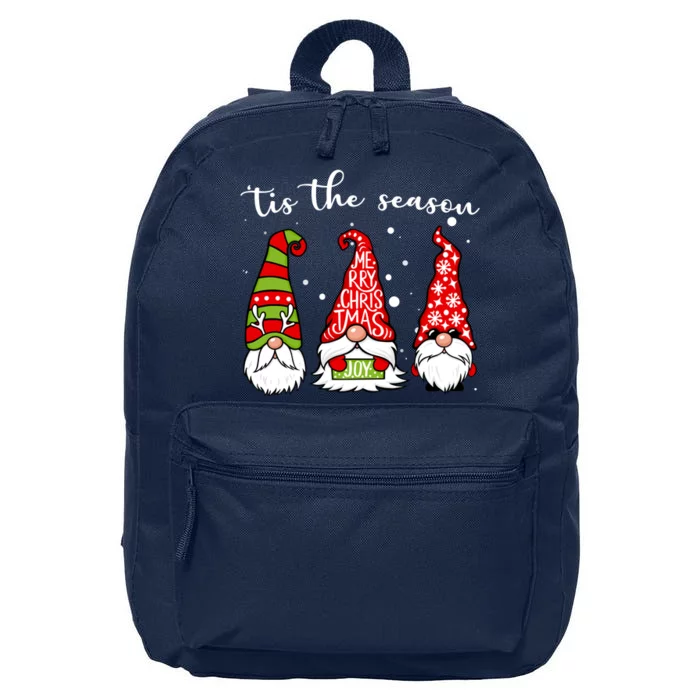 Tis The Season Gnome Christmas Holiday 16 in Basic Backpack