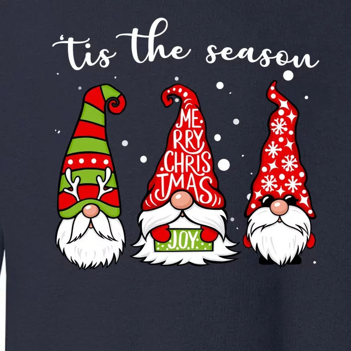 Tis The Season Gnome Christmas Holiday Toddler Sweatshirt