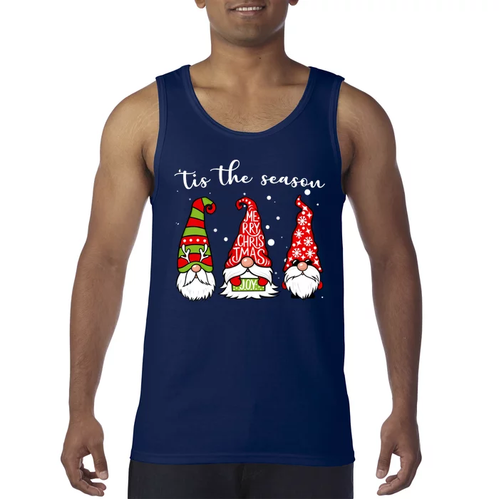 Tis The Season Gnome Christmas Holiday Tank Top