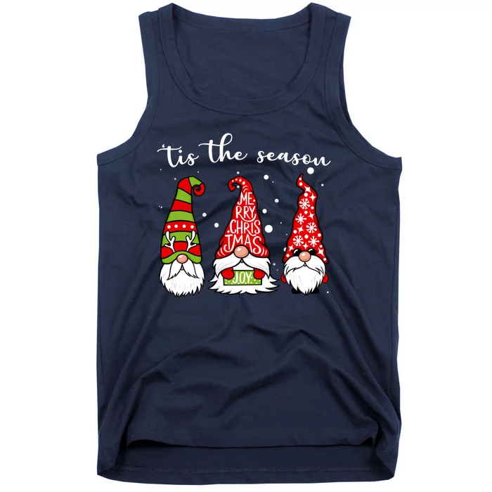 Tis The Season Gnome Christmas Holiday Tank Top