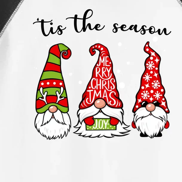 Tis The Season Gnome Christmas Holiday Toddler Fine Jersey T-Shirt