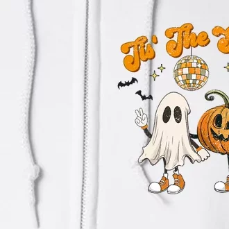 Tis The Season Retro Ghost Pumpkin Halloween Thanksgiving Full Zip Hoodie