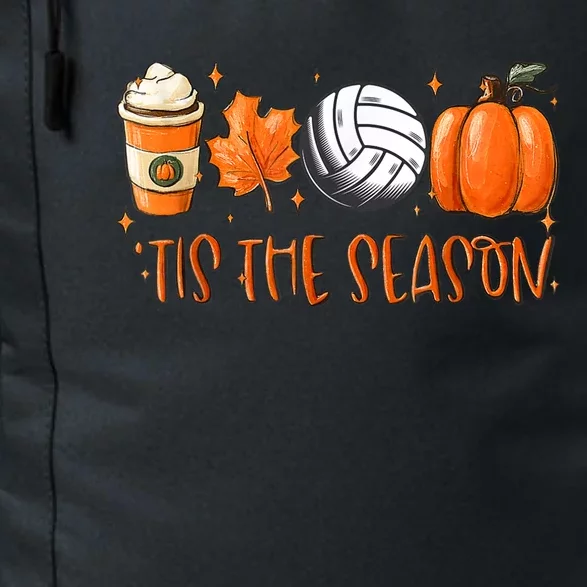 Tis The Season Pumpkin Leaf Latte Fall Volleyball Daily Commute Backpack