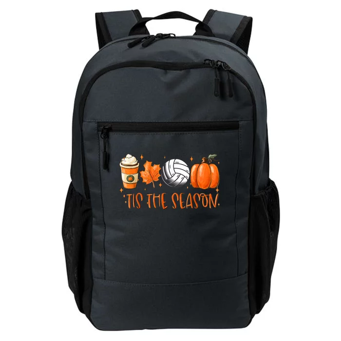 Tis The Season Pumpkin Leaf Latte Fall Volleyball Daily Commute Backpack