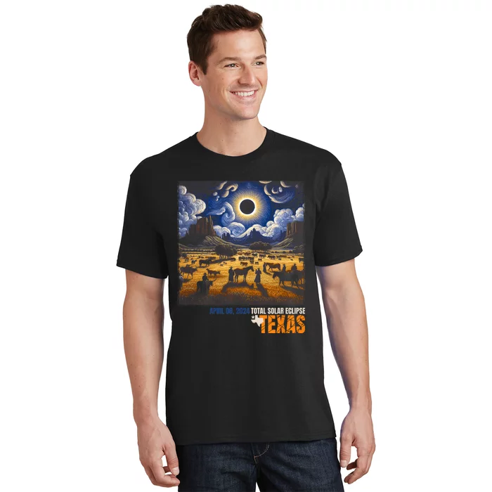 Texas Total Solar Eclipse Retro April 8 2024 Astronomy T-Shirt