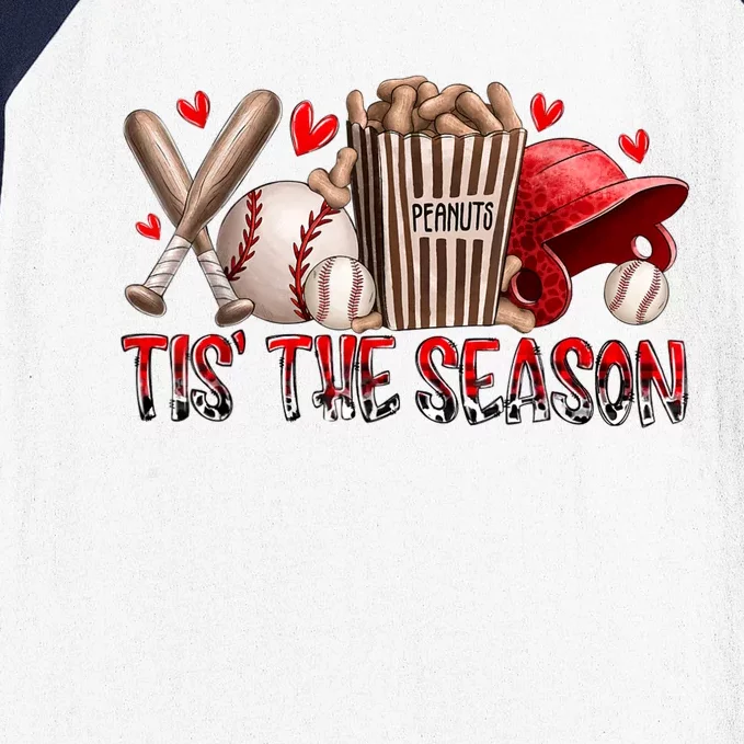 Tis The Season Baseball Game Day Sports Fan Baseball Lover Baseball Sleeve Shirt