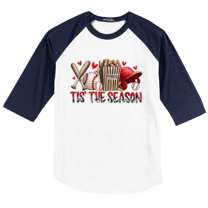 Tis The Season Baseball Game Day Sports Fan Baseball Lover Baseball Sleeve Shirt