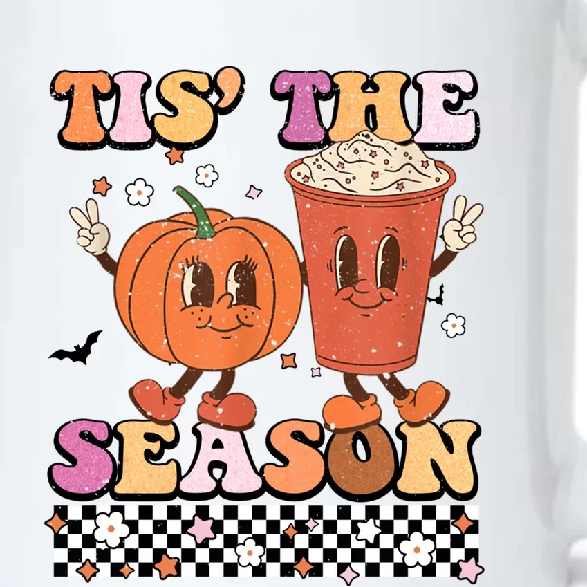 Tis' The Season Pumpkin And Spice Retro Halloween Fall Gift Black Color Changing Mug