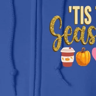 Tis The Season Fall Lover Cute Full Zip Hoodie