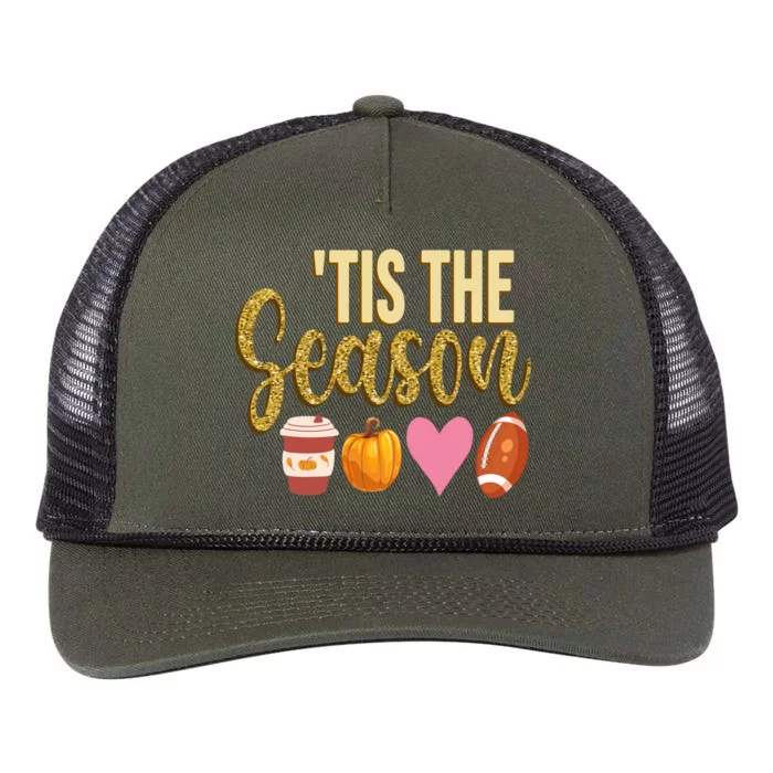 Tis The Season Fall Lover Cute Retro Rope Trucker Hat Cap