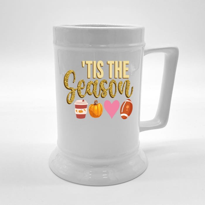 Tis The Season Fall Lover Cute Front & Back Beer Stein