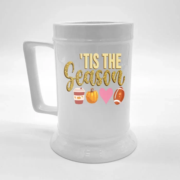 Tis The Season Fall Lover Cute Front & Back Beer Stein