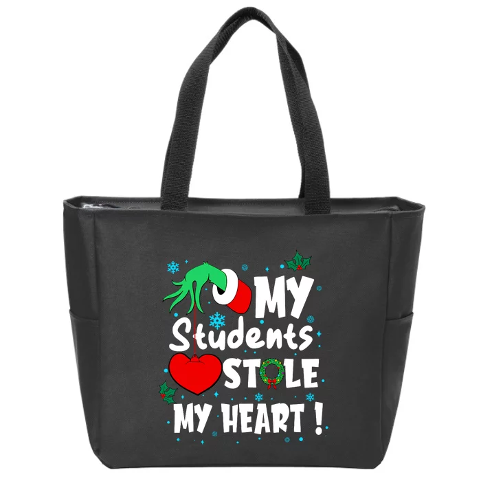 Tis The Season Christmas Funny My Students Stole My Heart Zip Tote Bag