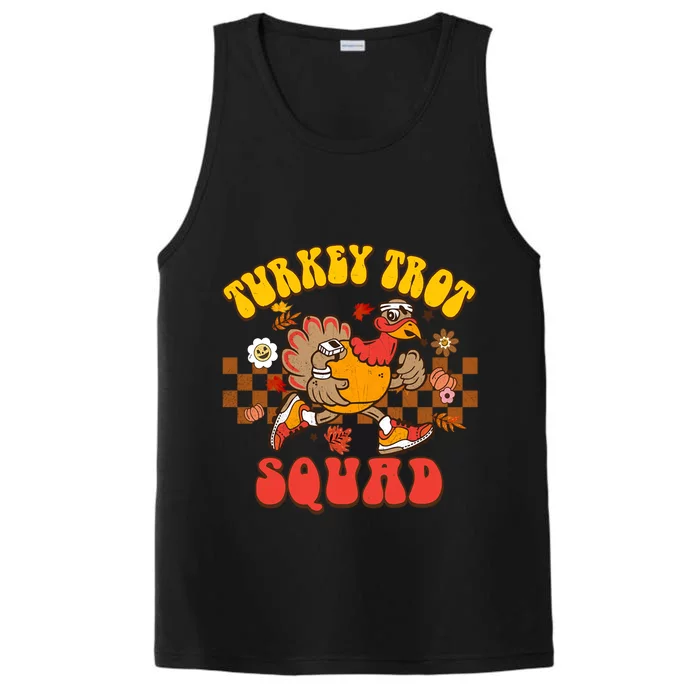 Turkey Trot Squad Funny Thanksgiving Running Fall Turkey Gift Performance Tank