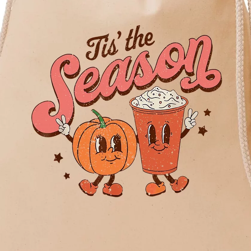 Tis The Season Pumpkin Spice Fall Autumn Halloween Drawstring Bag