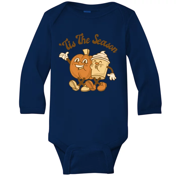 Tis The Season Pumpkin Latte Autumn Baby Long Sleeve Bodysuit