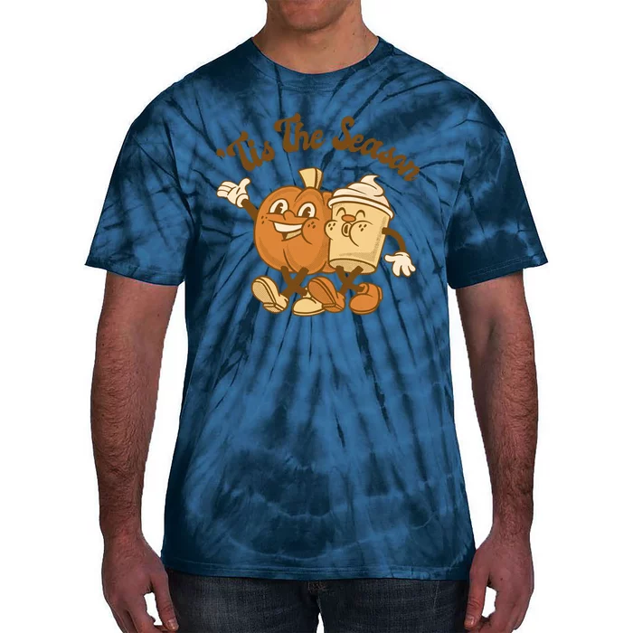 Tis The Season Pumpkin Latte Autumn Tie-Dye T-Shirt