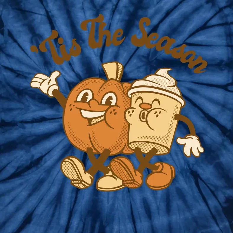 Tis The Season Pumpkin Latte Autumn Tie-Dye T-Shirt