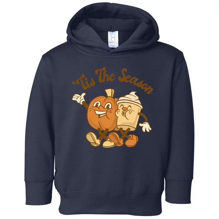 Tis The Season Pumpkin Latte Autumn Toddler Hoodie