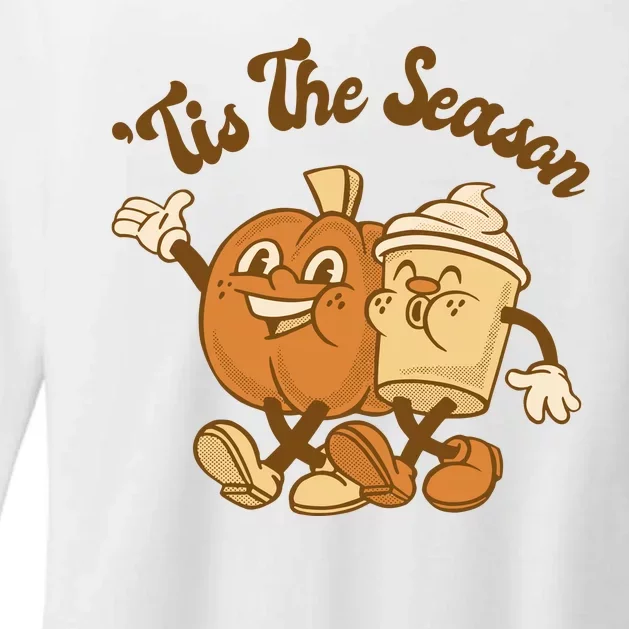 Tis The Season Pumpkin Latte Autumn Womens CVC Long Sleeve Shirt