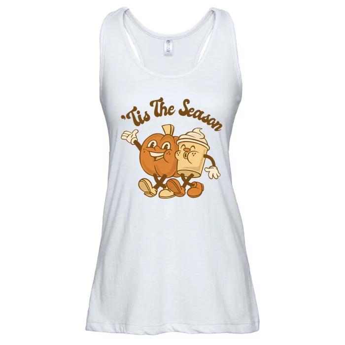 Tis The Season Pumpkin Latte Autumn Ladies Essential Flowy Tank