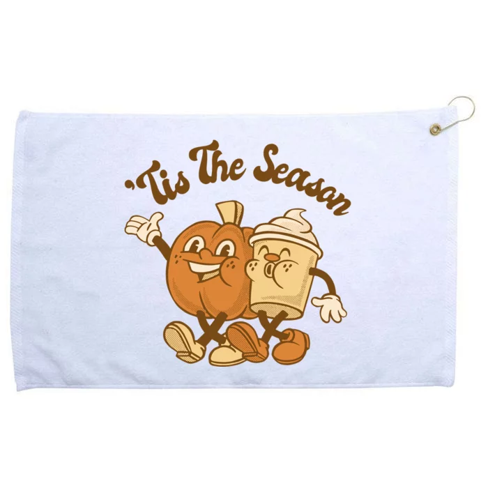 Tis The Season Pumpkin Latte Autumn Grommeted Golf Towel