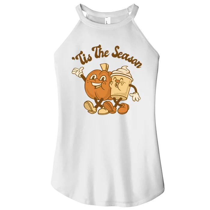 Tis The Season Pumpkin Latte Autumn Women’s Perfect Tri Rocker Tank