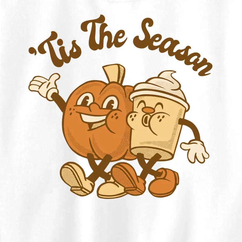 Tis The Season Pumpkin Latte Autumn Kids Sweatshirt