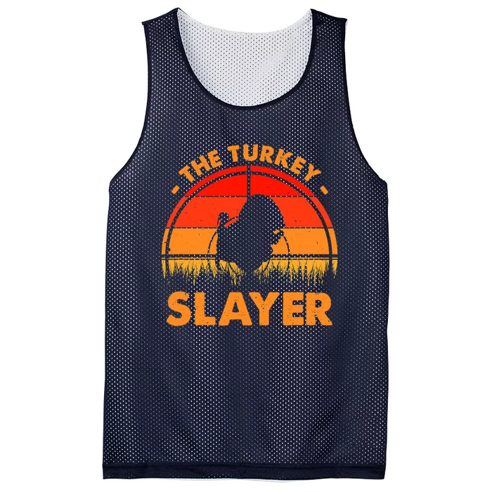 The Turkey Slayer Funny Turkey Hunter Mesh Reversible Basketball Jersey Tank