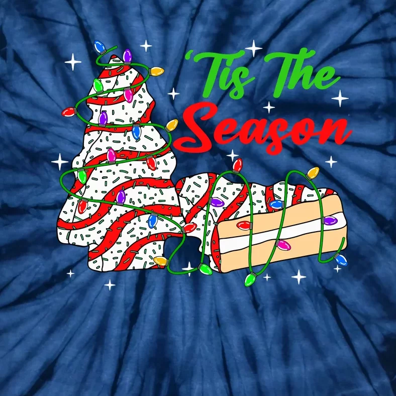 Tis The Season Christmas Funny Tree Cakes Debbie Xmas Tie-Dye T-Shirt